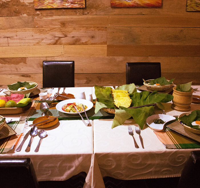 Dinning table in Zawadi House Lodge